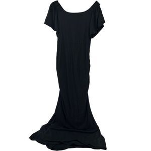 Kimi + Kai Maternity Gown Off Shoulder Black‎ Maxi Dress Abigail Formal Size M